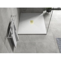Mexen Hugo   SMC zuhanytálca  120 x 100 cm, fehér ,  takaró arany - 42101012-G Kompozit zuhanytálca Kompozit zuhanytálca