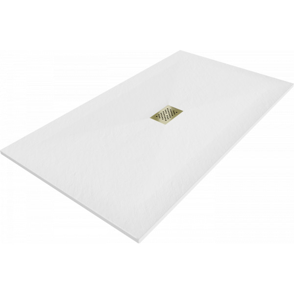 Mexen Hugo   SMC zuhanytálca  150 x 100 cm, fehér ,  takaró arany - 42101015-G Kompozit zuhanytálca Kompozit zuhanytálca