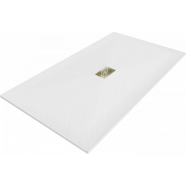 Mexen Hugo   SMC zuhanytálca  150 x 100 cm, fehér ,  takaró arany - 42101015-G Kompozit zuhanytálca Kompozit zuhanytálca