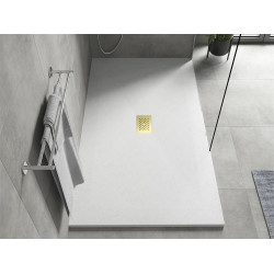 Mexen Hugo   SMC zuhanytálca  150 x 100 cm, fehér ,  takaró arany - 42101015-G Kompozit zuhanytálca Kompozit zuhanytálca