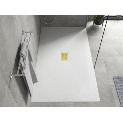 Mexen Hugo   SMC zuhanytálca  150 x 100 cm, fehér ,  takaró arany - 42101015-G Kompozit zuhanytálca Kompozit zuhanytálca