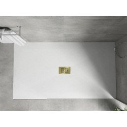 Mexen Hugo   SMC zuhanytálca  150 x 100 cm, fehér ,  takaró arany - 42101015-G Kompozit zuhanytálca Kompozit zuhanytálca