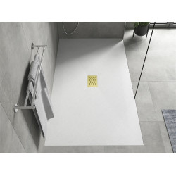 Mexen Hugo   SMC zuhanytálca  200 x 100 cm, fehér ,  takaró arany - 42101020-G Kompozit zuhanytálca Kompozit zuhanytálca