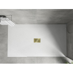 Mexen Hugo   SMC zuhanytálca  200 x 100 cm, fehér ,  takaró arany - 42101020-G Kompozit zuhanytálca Kompozit zuhanytálca
