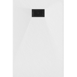 Mexen Hugo   SMC zuhanytálca  90 x 70 cm, fehér ,  takaró fekete - 42107090-B Kompozit zuhanytálca Kompozit zuhanytálca