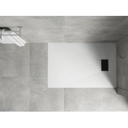 Mexen Hugo   SMC zuhanytálca  90 x 70 cm, fehér ,  takaró fekete - 42107090-B Kompozit zuhanytálca Kompozit zuhanytálca