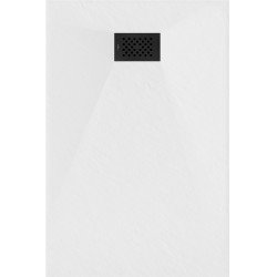 Mexen Hugo   SMC zuhanytálca  90 x 70 cm, fehér ,  takaró fekete - 42107090-B Kompozit zuhanytálca Kompozit zuhanytálca
