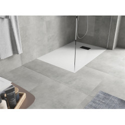 Mexen Hugo   SMC zuhanytálca  110 x 70 cm, fehér ,  takaró fekete - 42107011-B Kompozit zuhanytálca Kompozit zuhanytálca