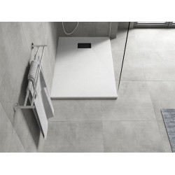 Mexen Hugo   SMC zuhanytálca  110 x 80 cm, fehér ,  takaró fekete - 42108011-B Kompozit zuhanytálca Kompozit zuhanytálca