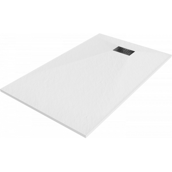 Mexen Hugo   SMC zuhanytálca  150 x 80 cm, fehér ,  takaró fekete - 42108015-B Kompozit zuhanytálca Kompozit zuhanytálca