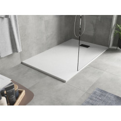 Mexen Hugo   SMC zuhanytálca  150 x 80 cm, fehér ,  takaró fekete - 42108015-B Kompozit zuhanytálca Kompozit zuhanytálca