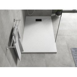 Mexen Hugo   SMC zuhanytálca  150 x 80 cm, fehér ,  takaró fekete - 42108015-B Kompozit zuhanytálca Kompozit zuhanytálca
