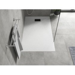 Mexen Hugo   SMC zuhanytálca  150 x 80 cm, fehér ,  takaró fekete - 42108015-B Kompozit zuhanytálca Kompozit zuhanytálca