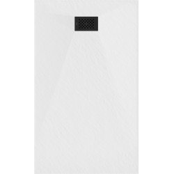 Mexen Hugo   SMC zuhanytálca  150 x 80 cm, fehér ,  takaró fekete - 42108015-B Kompozit zuhanytálca Kompozit zuhanytálca