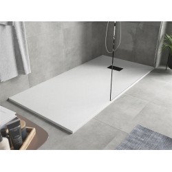 Mexen Hugo   SMC zuhanytálca  170 x 80 cm, fehér ,  takaró fekete - 42108017-B Kompozit zuhanytálca Kompozit zuhanytálca