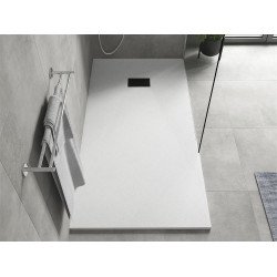 Mexen Hugo   SMC zuhanytálca  170 x 80 cm, fehér ,  takaró fekete - 42108017-B Kompozit zuhanytálca Kompozit zuhanytálca