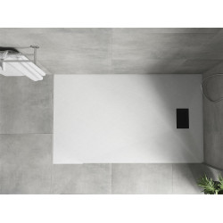 Mexen Hugo   SMC zuhanytálca  140 x 90 cm, fehér ,  takaró fekete - 42109014-B Kompozit zuhanytálca Kompozit zuhanytálca