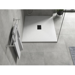 Mexen Hugo   SMC zuhanytálca  120 x 100 cm, fehér ,  takaró fekete - 42101012-B Kompozit zuhanytálca Kompozit zuhanytálca