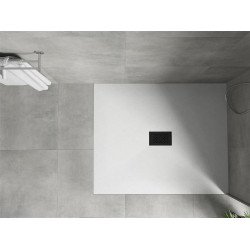 Mexen Hugo   SMC zuhanytálca  120 x 100 cm, fehér ,  takaró fekete - 42101012-B Kompozit zuhanytálca Kompozit zuhanytálca