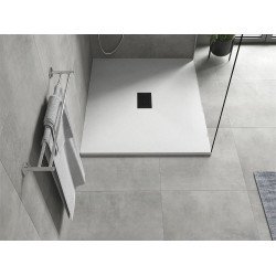 Mexen Hugo   SMC zuhanytálca  130 x 100 cm, fehér ,  takaró fekete - 42101013-B Kompozit zuhanytálca Kompozit zuhanytálca