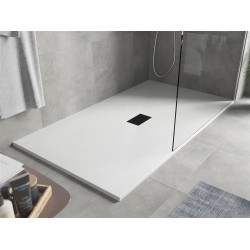 Mexen Hugo   SMC zuhanytálca  150 x 100 cm, fehér ,  takaró fekete - 42101015-B Kompozit zuhanytálca Kompozit zuhanytálca