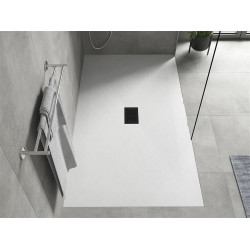 Mexen Hugo   SMC zuhanytálca  150 x 100 cm, fehér ,  takaró fekete - 42101015-B Kompozit zuhanytálca Kompozit zuhanytálca