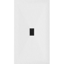 Mexen Hugo   SMC zuhanytálca  160 x 100 cm, fehér ,  takaró fekete - 42101016-B Kompozit zuhanytálca Kompozit zuhanytálca