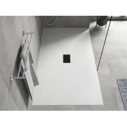 Mexen Hugo   SMC zuhanytálca  160 x 100 cm, fehér ,  takaró fekete - 42101016-B Kompozit zuhanytálca Kompozit zuhanytálca