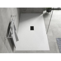 Mexen Hugo   SMC zuhanytálca  170 x 100 cm, fehér ,  takaró fekete - 42101017-B Kompozit zuhanytálca Kompozit zuhanytálca