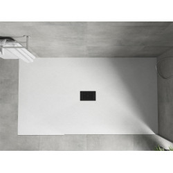 Mexen Hugo   SMC zuhanytálca  200 x 100 cm, fehér ,  takaró fekete - 42101020-B Kompozit zuhanytálca Kompozit zuhanytálca