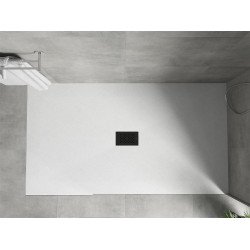 Mexen Hugo   SMC zuhanytálca  200 x 100 cm, fehér ,  takaró fekete - 42101020-B Kompozit zuhanytálca Kompozit zuhanytálca