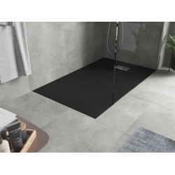 Mexen Hugo   SMC zuhanytálca  140 x 80 cm,  fekete ,  takaró inox - 42708014-X Kompozit zuhanytálca Kompozit zuhanytálca Kompozit zuhanytálca 0 Mexen