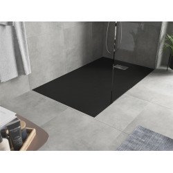 Mexen Hugo   SMC zuhanytálca  150 x 80 cm,  fekete ,  takaró inox - 42708015-X Kompozit zuhanytálca Kompozit zuhanytálca Kompozit zuhanytálca 0 Mexen