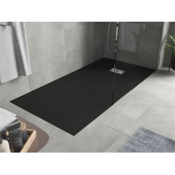 Mexen Hugo   SMC zuhanytálca  170 x 80 cm,  fekete ,  takaró inox - 42708017-X Kompozit zuhanytálca Kompozit zuhanytálca Kompozit zuhanytálca 0 Mexen