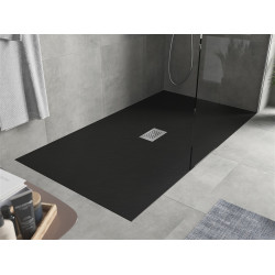 Mexen Hugo   SMC zuhanytálca  150 x 100 cm,  fekete ,  takaró inox - 42701015-X Kompozit zuhanytálca Kompozit zuhanytálca Kompozit zuhanytálca 0 Mexen
