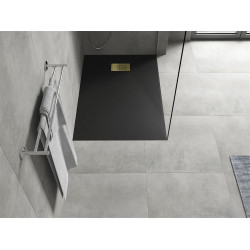 Mexen Hugo   SMC zuhanytálca  110 x 70 cm,  fekete ,  takaró arany - 42707011-G Kompozit zuhanytálca Kompozit zuhanytálca