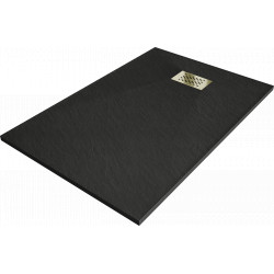 Mexen Hugo   SMC zuhanytálca  100 x 80 cm,  fekete ,  takaró arany - 42708010-G Kompozit zuhanytálca Kompozit zuhanytálca Kompozit zuhanytálca 0 Mexen