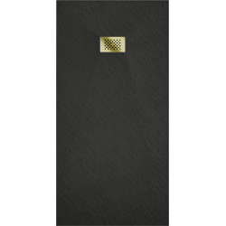 Mexen Hugo   SMC zuhanytálca  170 x 90 cm,  fekete ,  takaró arany - 42709017-G Kompozit zuhanytálca Kompozit zuhanytálca