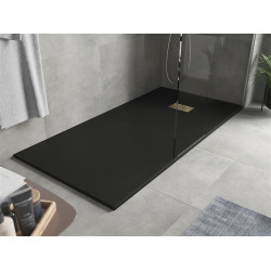 Mexen Hugo   SMC zuhanytálca  170 x 90 cm,  fekete ,  takaró arany - 42709017-G Kompozit zuhanytálca Kompozit zuhanytálca