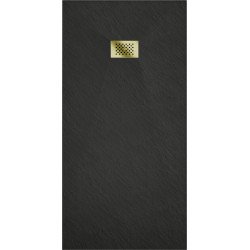 Mexen Hugo   SMC zuhanytálca  170 x 90 cm,  fekete ,  takaró arany - 42709017-G Kompozit zuhanytálca Kompozit zuhanytálca