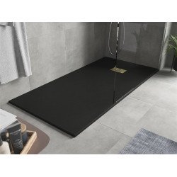 Mexen Hugo   SMC zuhanytálca  170 x 90 cm,  fekete ,  takaró arany - 42709017-G Kompozit zuhanytálca Kompozit zuhanytálca