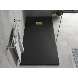Mexen Hugo   SMC zuhanytálca  180 x 90 cm,  fekete ,  takaró arany - 42709018-G Kompozit zuhanytálca Kompozit zuhanytálca