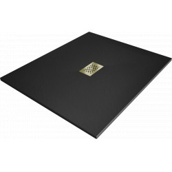 Mexen Hugo   SMC zuhanytálca  140 x 100 cm,  fekete ,  takaró arany - 42701014-G Kompozit zuhanytálca Kompozit zuhanytálca Kompozit zuhanytálca 0 Mexen