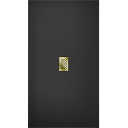 Mexen Hugo   SMC zuhanytálca  150 x 100 cm,  fekete ,  takaró arany - 42701015-G Kompozit zuhanytálca Kompozit zuhanytálca