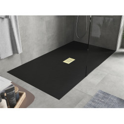 Mexen Hugo   SMC zuhanytálca  150 x 100 cm,  fekete ,  takaró arany - 42701015-G Kompozit zuhanytálca Kompozit zuhanytálca Kompozit zuhanytálca 0 Mexen