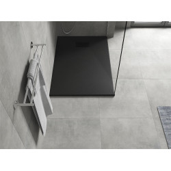 Mexen Hugo   SMC zuhanytálca  110 x 70 cm,  fekete ,  takaró fekete - 42707011-B Kompozit zuhanytálca Kompozit zuhanytálca