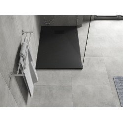 Mexen Hugo   SMC zuhanytálca  100 x 80 cm,  fekete ,  takaró fekete - 42708010-B Kompozit zuhanytálca Kompozit zuhanytálca