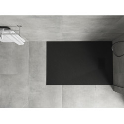 Mexen Hugo   SMC zuhanytálca  130 x 80 cm,  fekete ,  takaró fekete - 42708013-B Kompozit zuhanytálca Kompozit zuhanytálca
