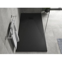 Mexen Hugo   SMC zuhanytálca  180 x 80 cm,  fekete ,  takaró fekete - 42708018-B Kompozit zuhanytálca Kompozit zuhanytálca