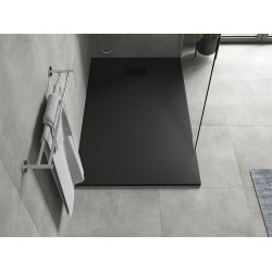 Mexen Hugo   SMC zuhanytálca  150 x 90 cm,  fekete ,  takaró fekete - 42709015-B Kompozit zuhanytálca Kompozit zuhanytálca